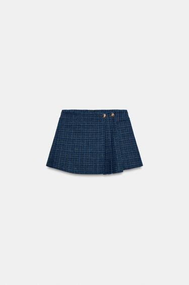 FALDA PANTALÓN ESTRUCTURA - Azules de Zara - Imagen 0