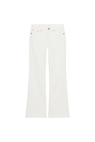 JEANS TRF BOOTCUT CINTURA BAIXA - Branco da Zara
