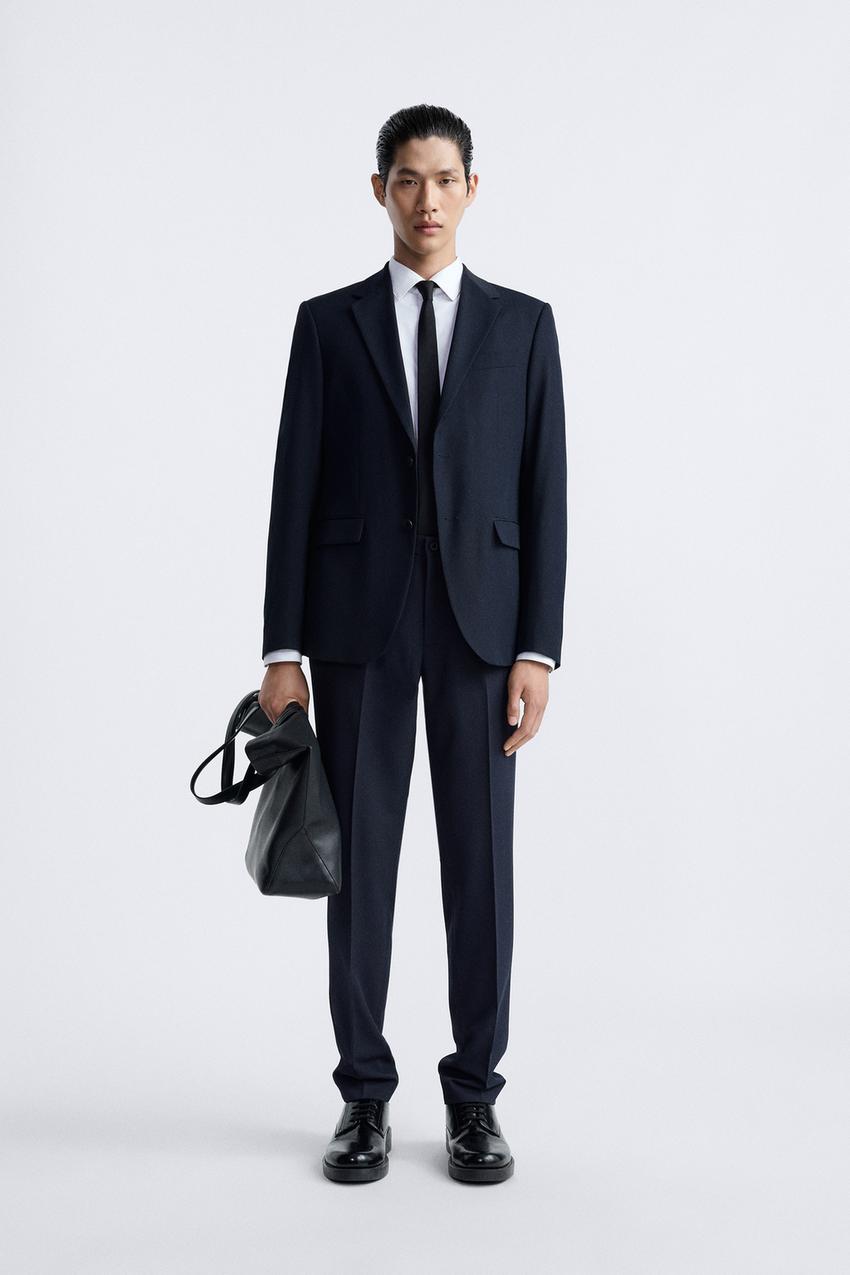 Zara Man Dress Pants Mens 34x32 Gray Lightweight Business Casual Formal  Viscose