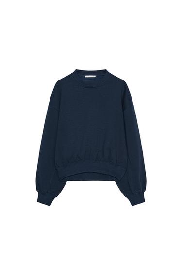 SUDADERA FELPA BÁSICA - Marino de Zara