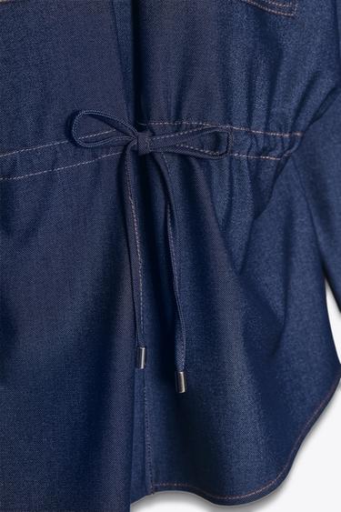 CHEMISE SAHARIENNE MANCHES LONGUES - Indigo de Zara - Image 6