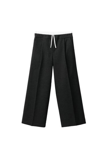 PANTS WITH CONTRASTING DOUBLE WAISTBAND