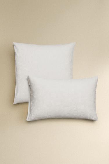 Zara TEXTURED PILLOWCASE - Oyster-white
