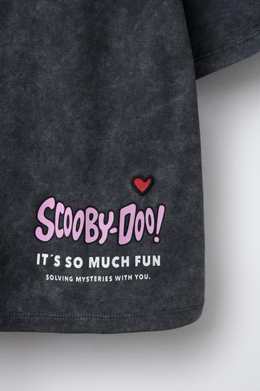T-SHIRT EFFET DÉLAVÉ SCOOBY DOO ™ - Gris anthracite de Zara - Image 3