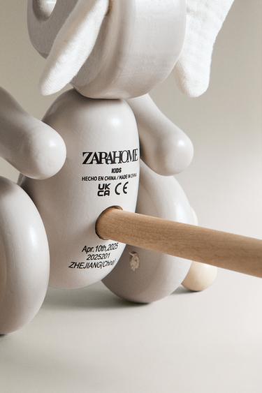JOUET BÉBÉ À TIRER EN BOIS ÉLÉPHANT - Gris de Zara - Image 5