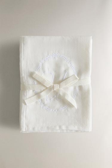 PACK OF CHILDREN’S MUSLIN CLOTHS WITH EMBROIDERED LETTER (PACK OF 2) - 873 Zara - Зображення 0