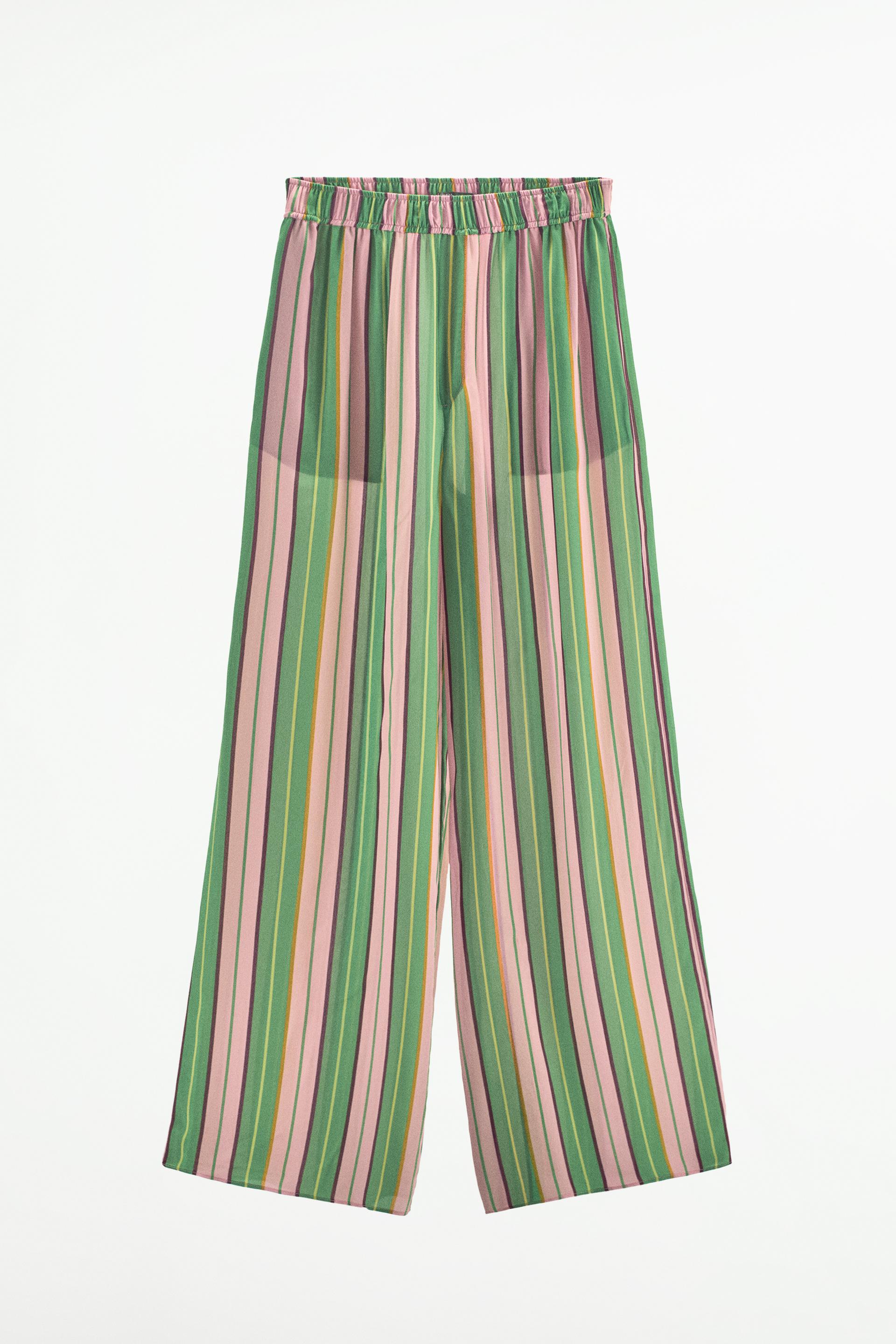 FULL-LENGTH PLEATED TROUSERS - Pearl grey