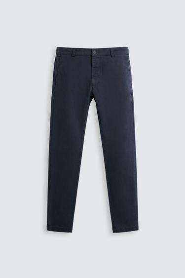 PANTALÓN CHINO SKINNY FIT - Marino de Zara