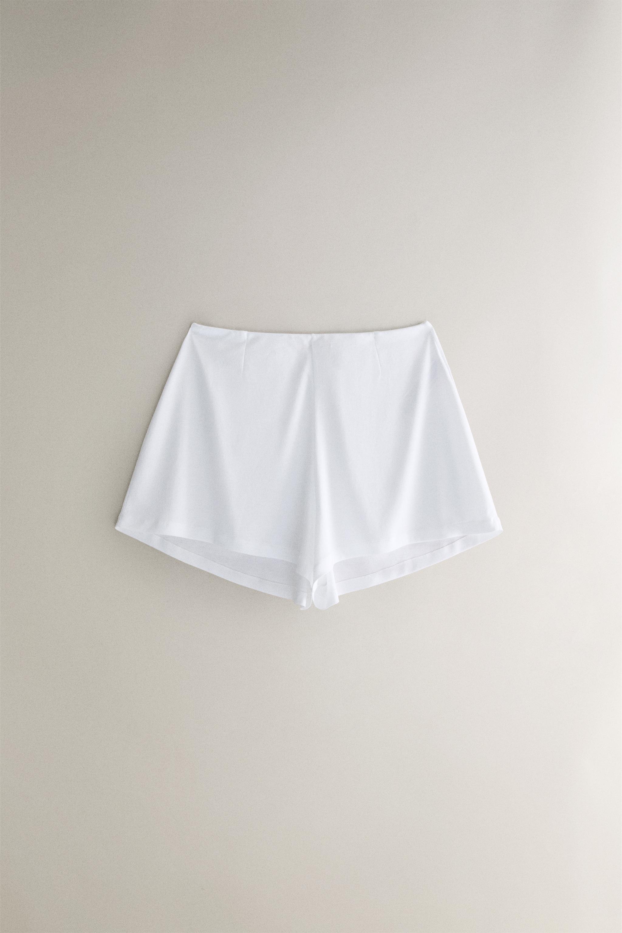 コットン ジャージー ショートパンツ - ホワイト | ZARA Japan