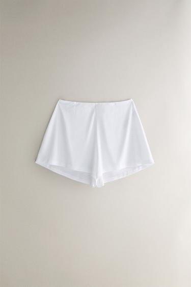 SHORT ALGODÓN JERSEY - Blanco de Zara
