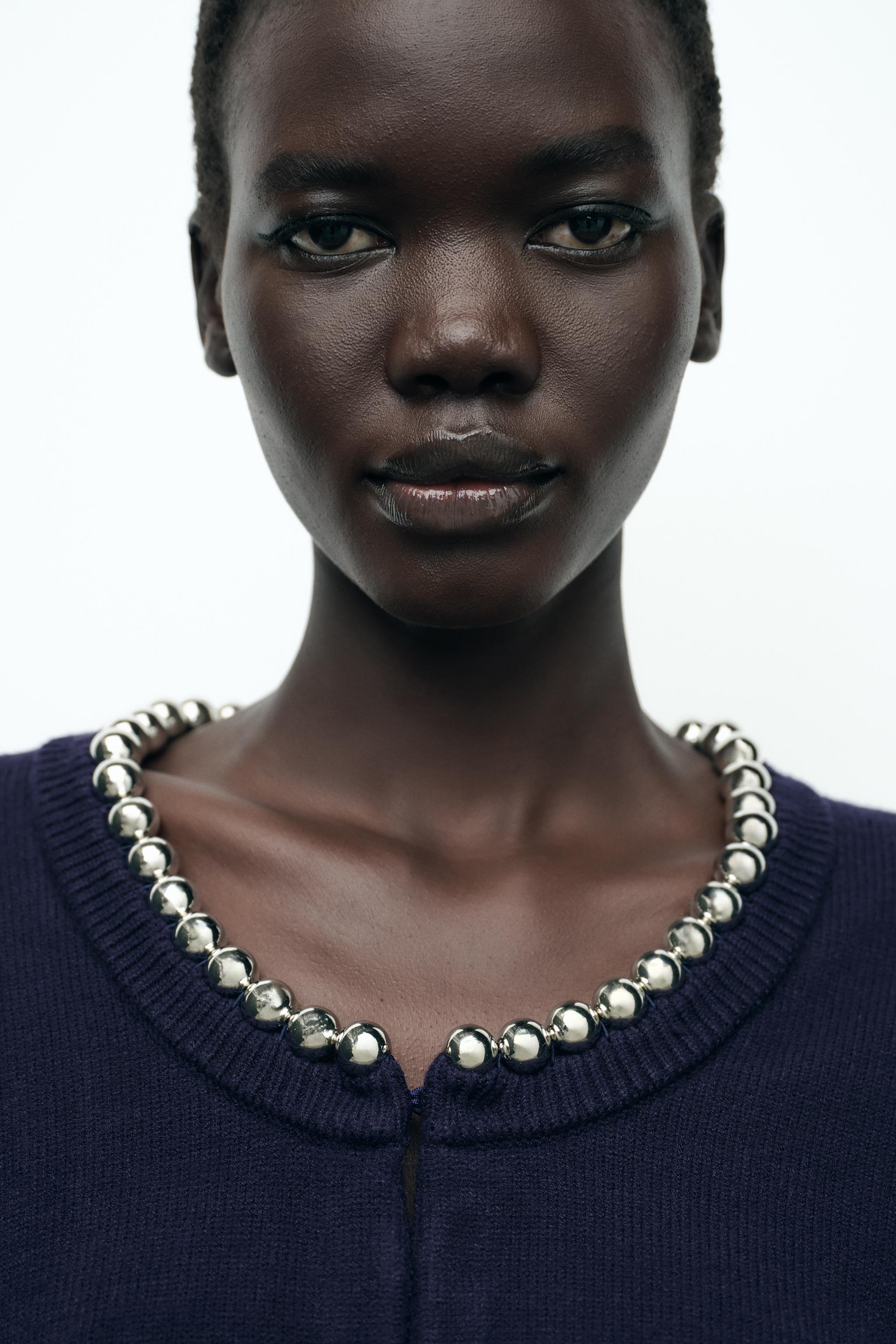 Pearl embellished jumper zara store