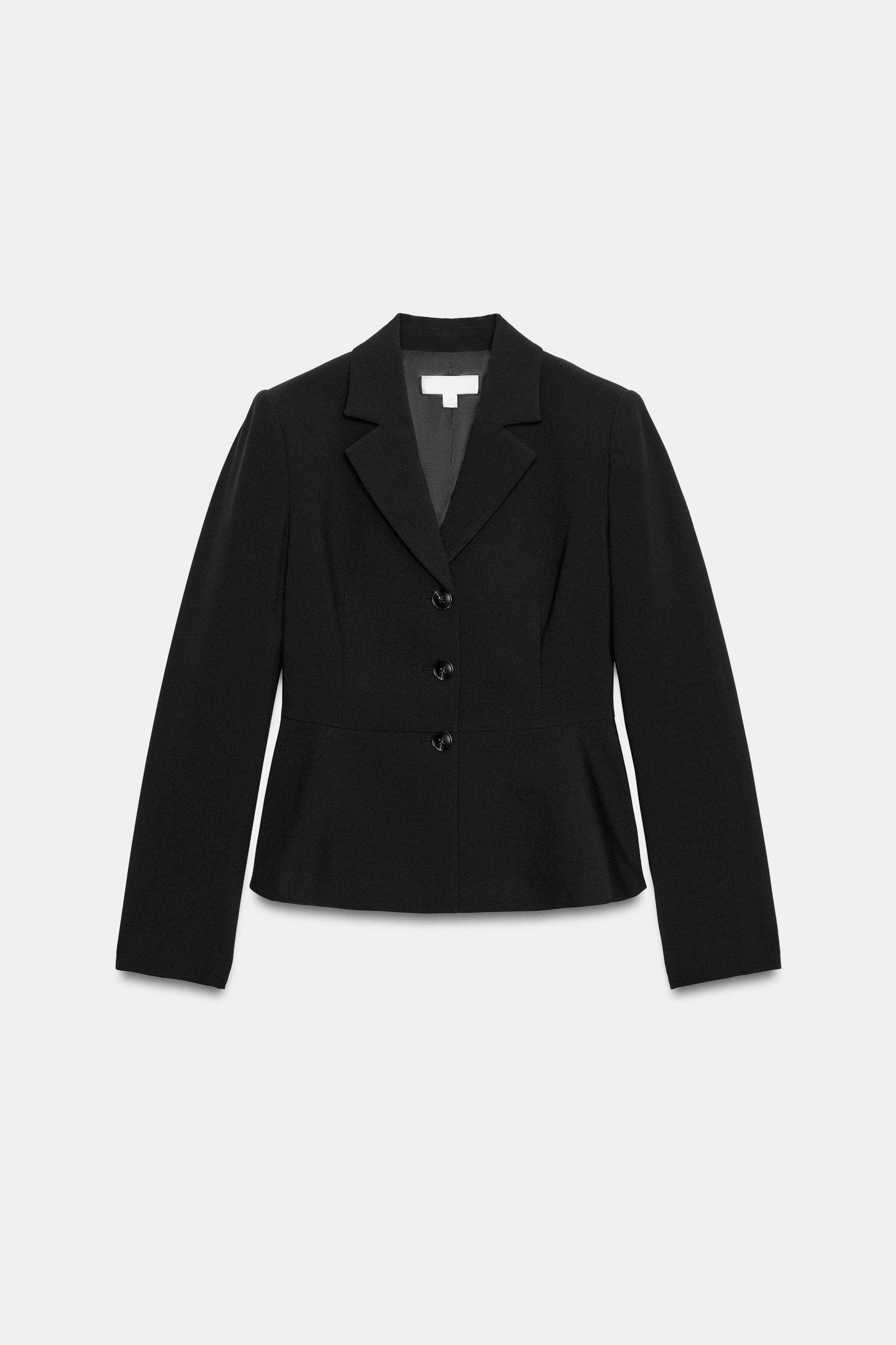 VESTE PEPLUM À ÉPAULETTES