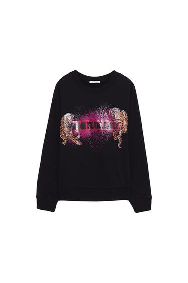 TIGER PRINT SWEATSHIRT