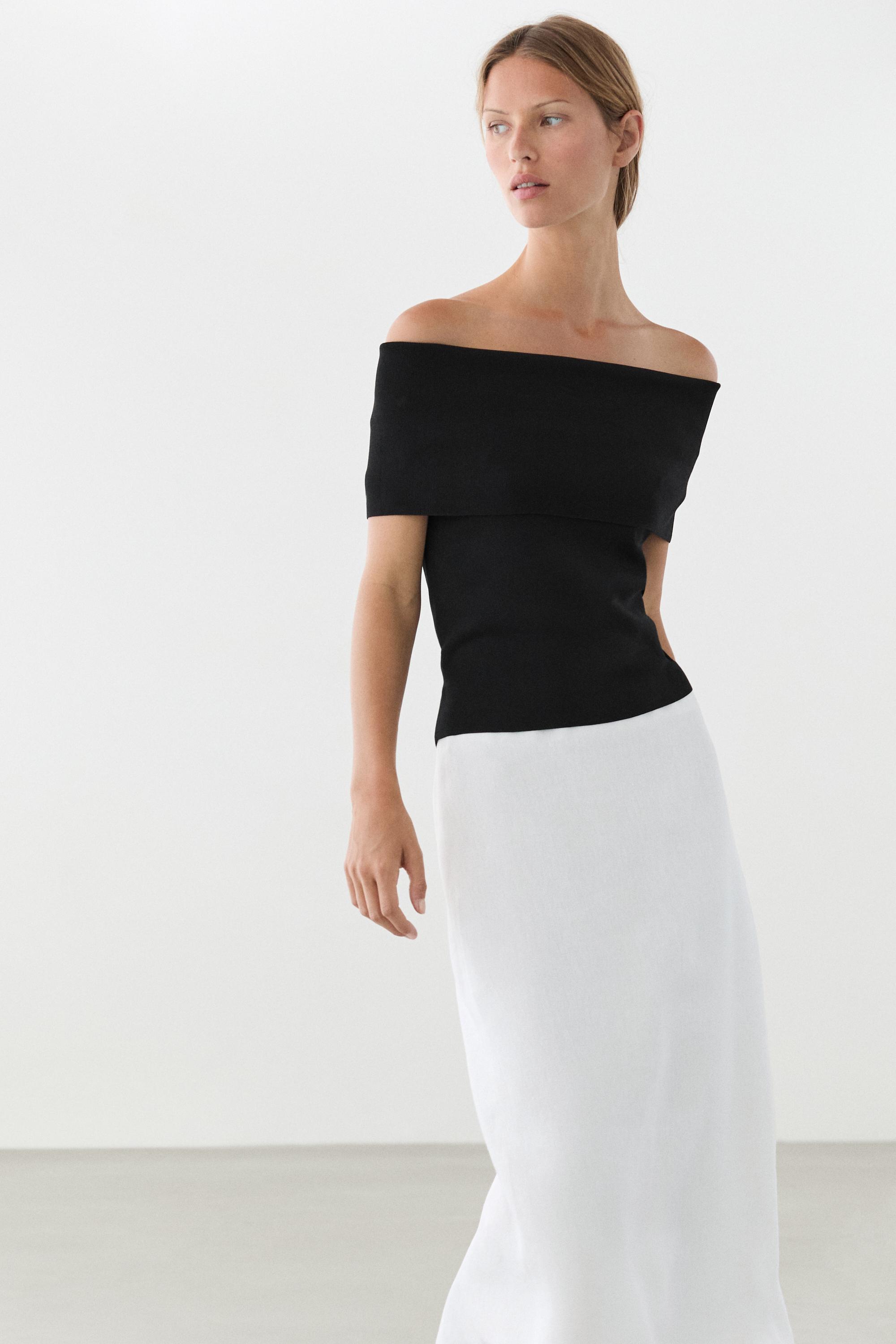 Off-the-shoulder top — Black