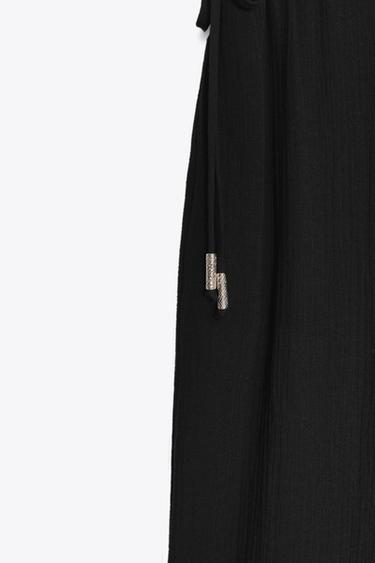 PANTALON LARGE SEMI-TRANSPARENT - Noir de Zara - Image 8