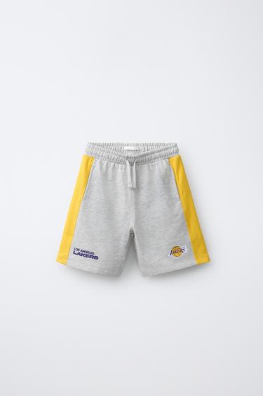 Zara NBA - LOS ANGELES LAKERS PLUSH SHORTS - Gray marl - Image 0
