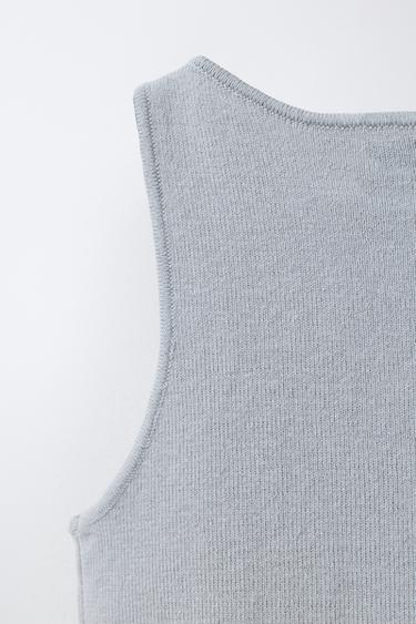 TOP EN MAILLE BRILLANTE - Gris / Bleu de Zara - Image 3