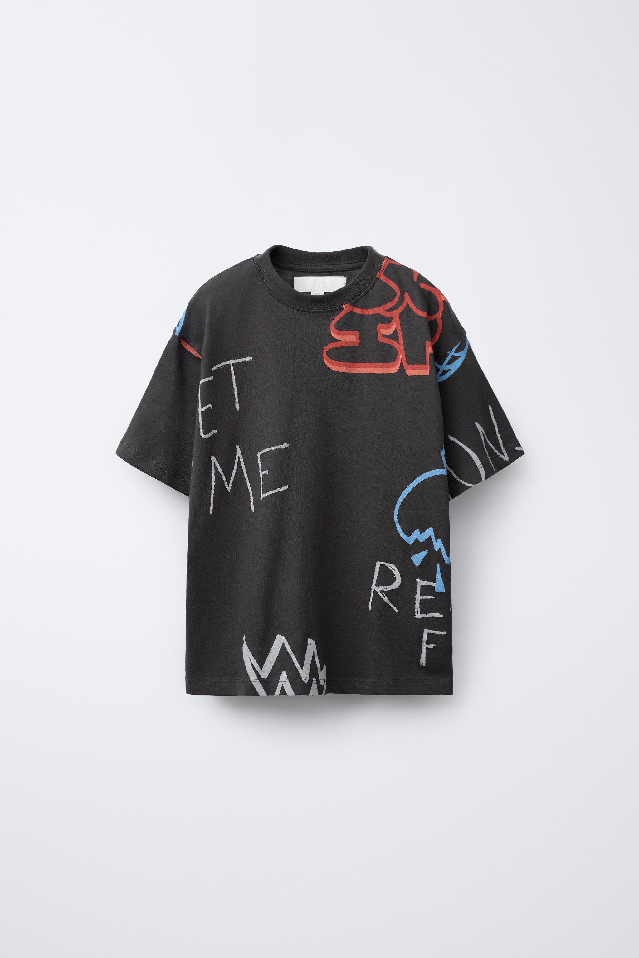 T-SHIRT À IMPRIMÉ GRAFFITI