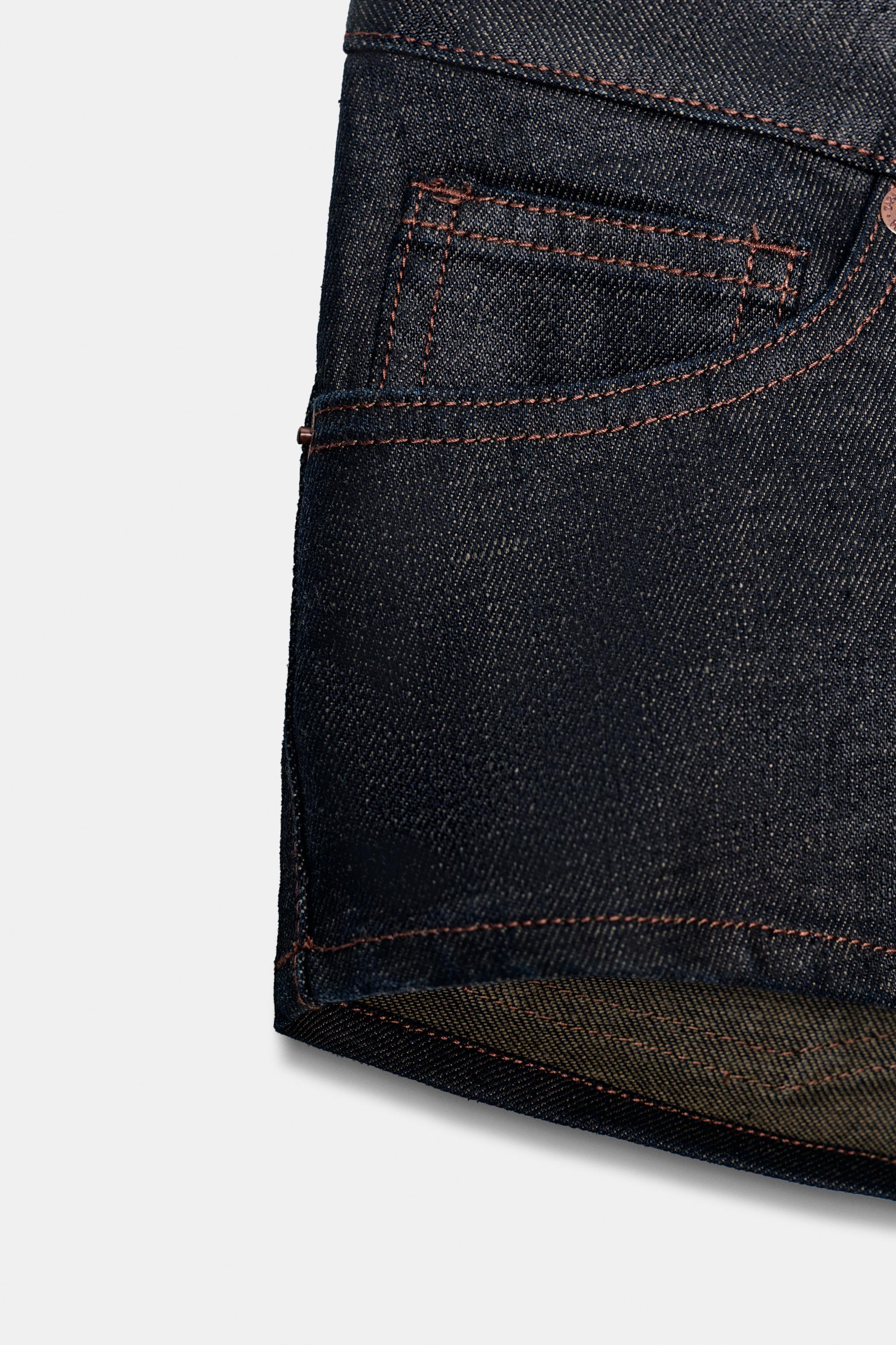 TRF LOW-RISE MINI DENIM SHORTS