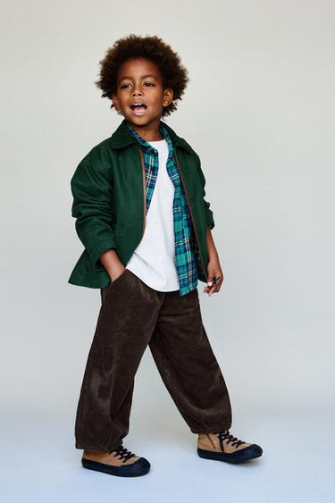 CORDUROY BALLOON PANTS — Brown 1