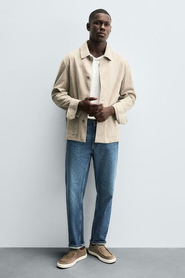 CASUAL LEATHER SHOES - Taupe Grey by Zara - Image 0