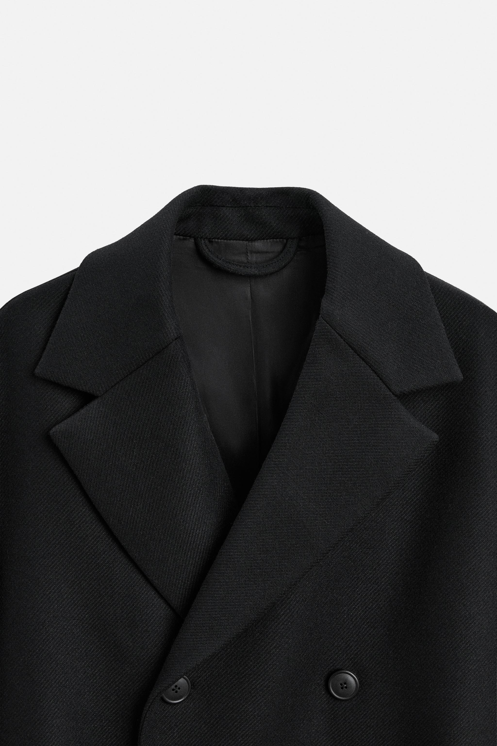 ベルト ダブルブレストコート - ブラック | ZARA Japan / 日本