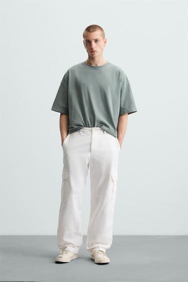 CAMISETA BOXY FIT LIGHTWEIGHT - verde lavado de Zara