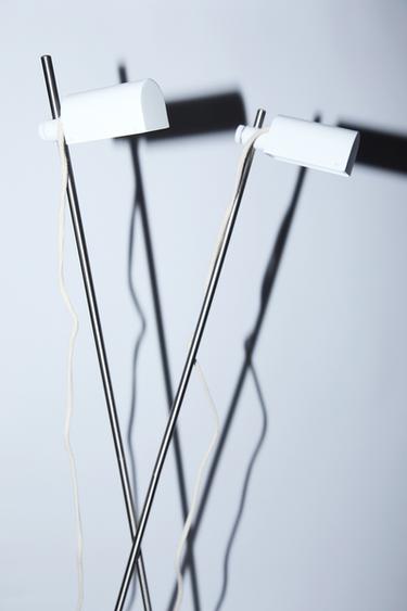 FLOOR LAMP | METAL SPOTLIGHT - White by Zara