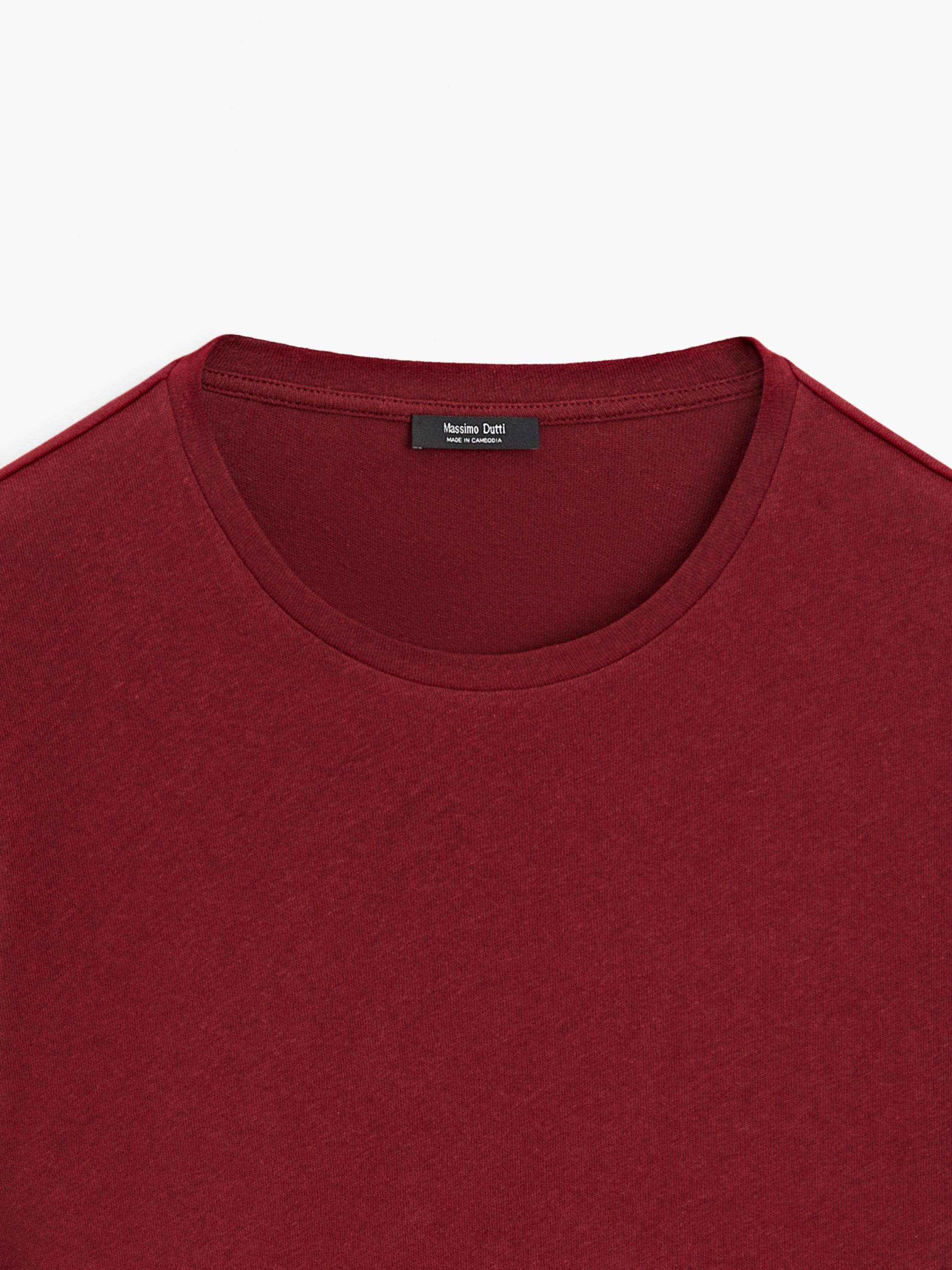 Short sleeve linen blend T-shirt