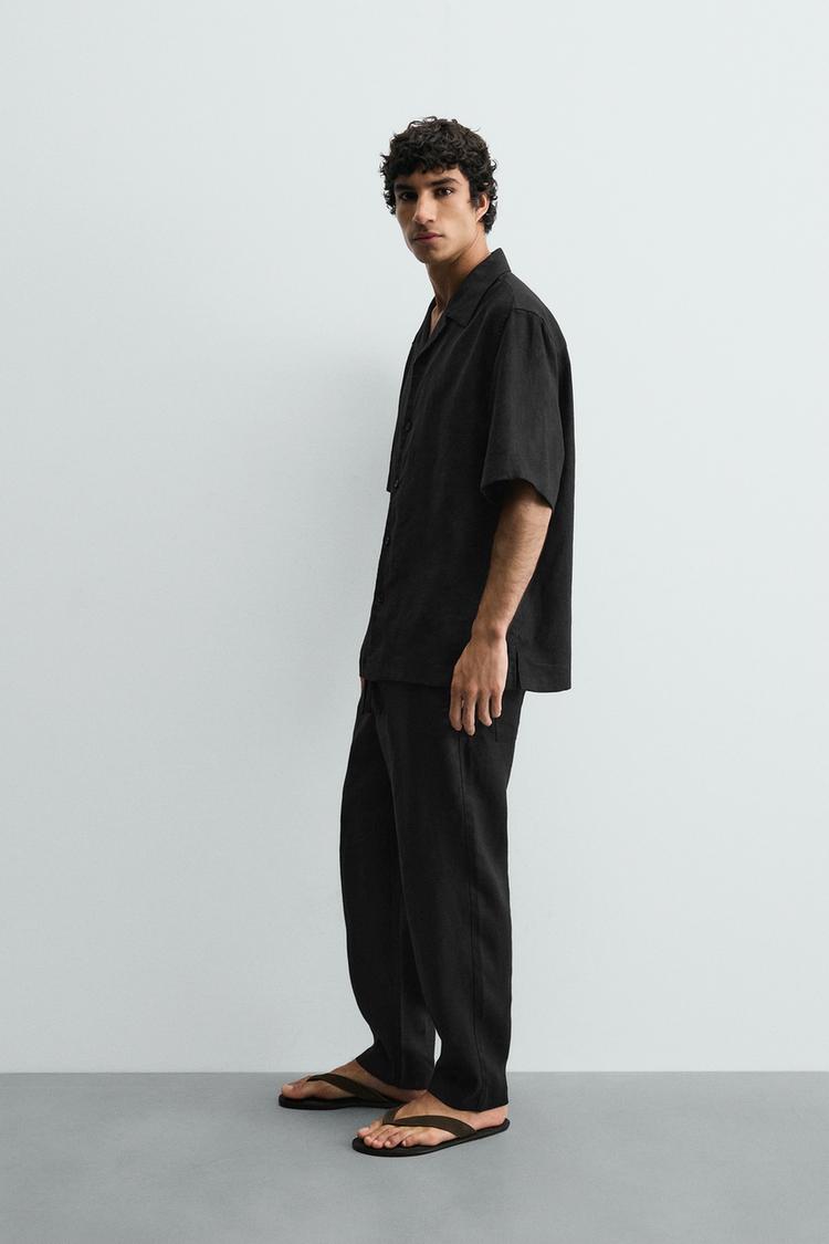 Pantalones 100% lino corte relajado 4