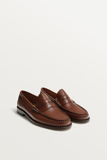 CASTELLANO 1920 ® X ZARA MAN ペニーローファーダークゴールデンブラウンZaraのCASTELLANO 1920 ® X ZARA MAN ペニーローファー - ダークゴールデンブラウン
