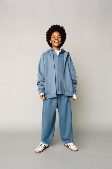 EMBROIDERED JOGGER TROUSERS - Blue by Zara