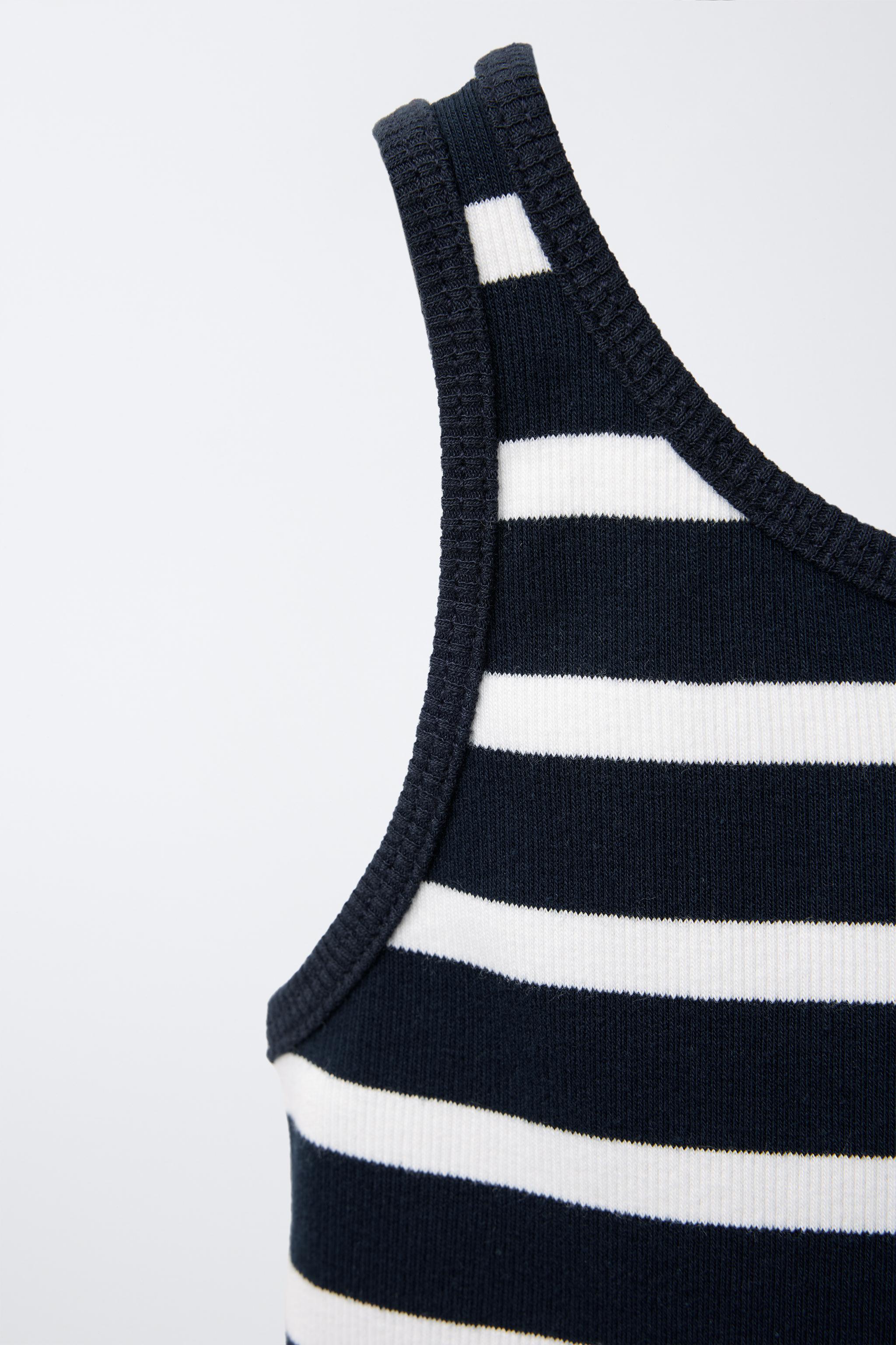 RIBBED T-SHIRT AND HEAVY BERMUDA SET - White / Navy | ZARA RIBBED T-SHIRT AND HEAVY BERMUDA SET - White / Navy | ZARA
