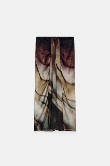 PRINTED KNOT PAREO - Grey by Zara