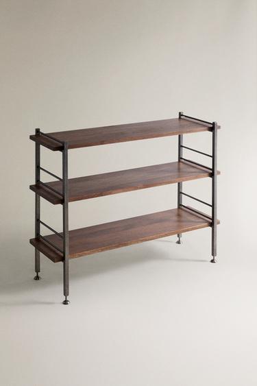 LOW STEEL AND WOOD SHELVING UNIT - Brown by Zara - Image 0