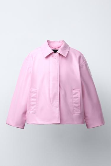 LEATHER EFFECT JACKET - Pink by Zara