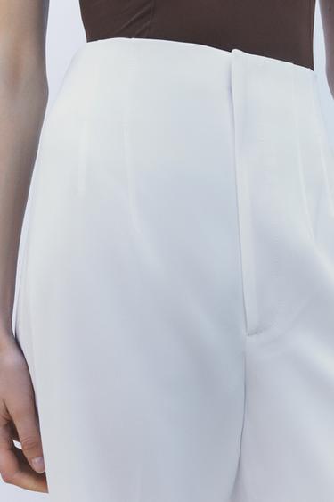 ZW COLLECTION DARTED TROUSERS - Ecru by Zara - Image 1