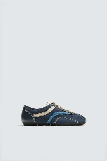 TENNIS EN CUIR HARRY LAMBERT FOR ZARA X DISNEY - Bleu de Zara