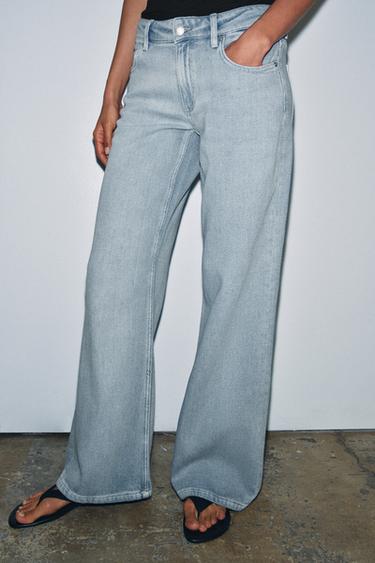 JEANS ZW COLLECTION WIDE LEG LAGE TAILLE - Middenblauw van Zara
