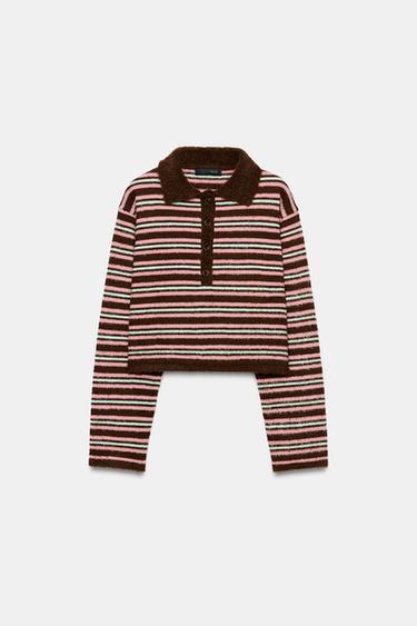 SUÉTER DE TRICÔ LISTRADO - Multicolor da Zara - Imagem 0