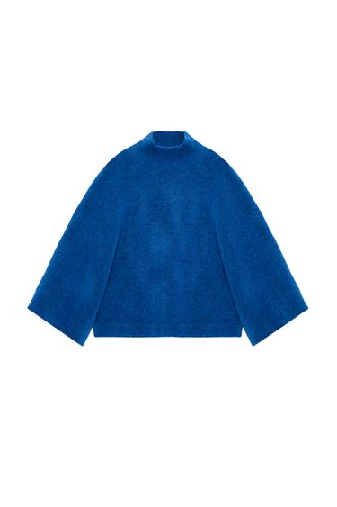 KNIT JUMPER WITH WIDE SLEEVES - Bluish by Zara