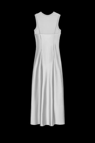 SATIN DRESS WITH WOOL - Greyish by Zara