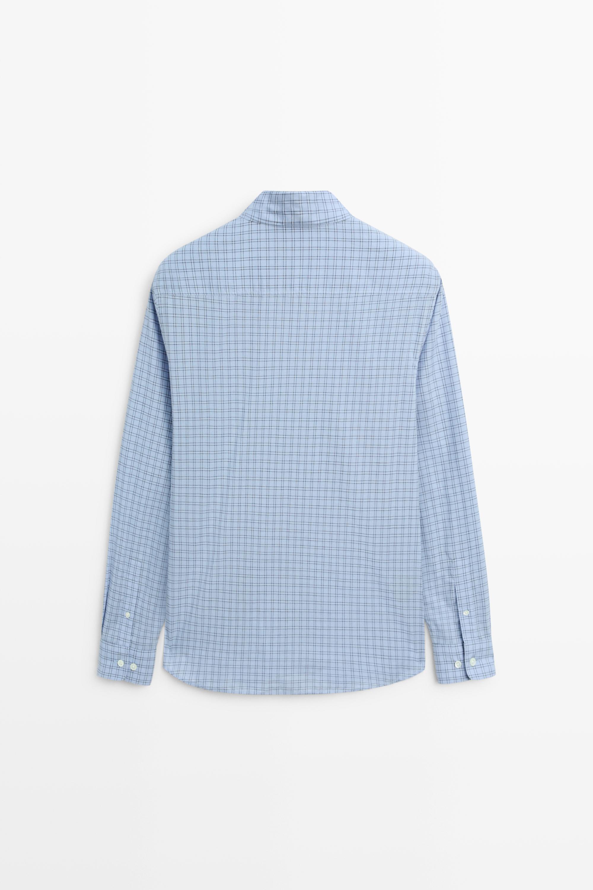 Relaxed fit plaid shirt
