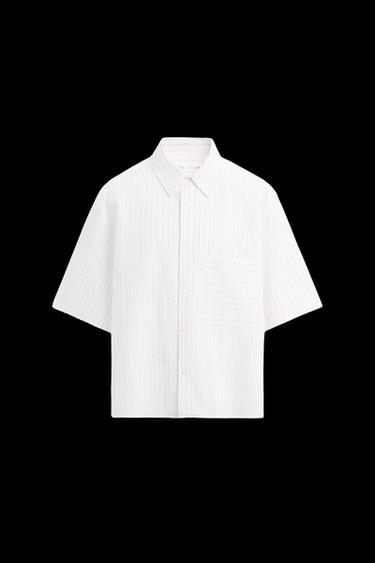 Zara STRIPED SHIRT - Oyster-white - Image 0
