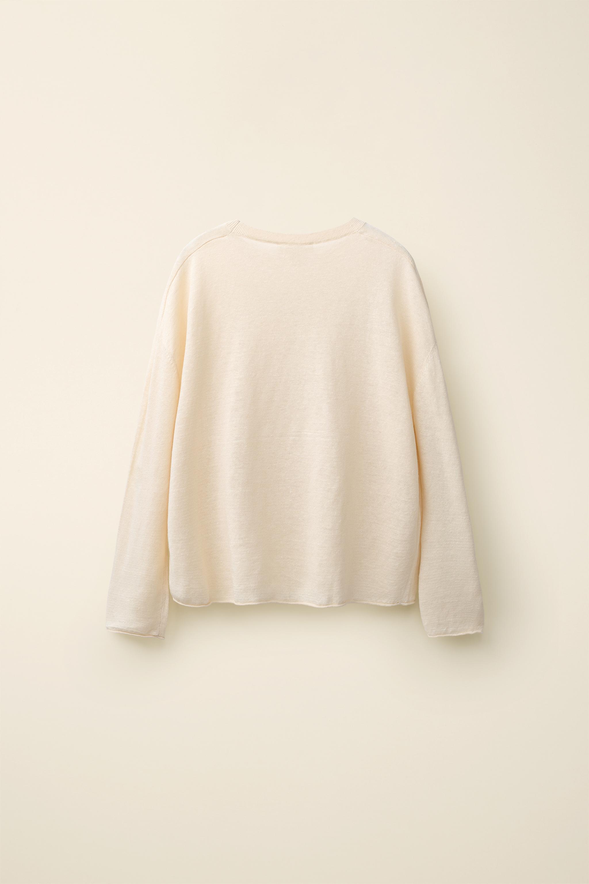 Женские свитеры Zara 100% LINEN KNIT JUMPER CREATED BY CARAMEL LONDON X — фото 4