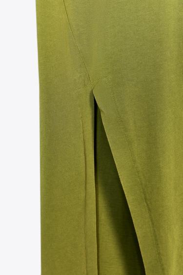 WASHED MIDI DRESS - Moss green by Zara - Image 6