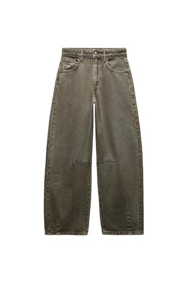 TRF MID-RISE BAGGY BALLOON JEANS