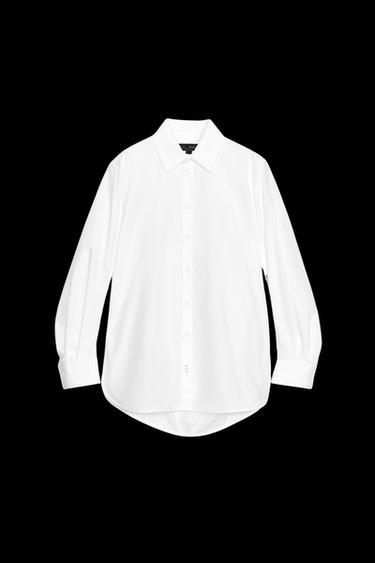 ZW COLLECTION POPLIN SHIRT - White by Zara - Image 0