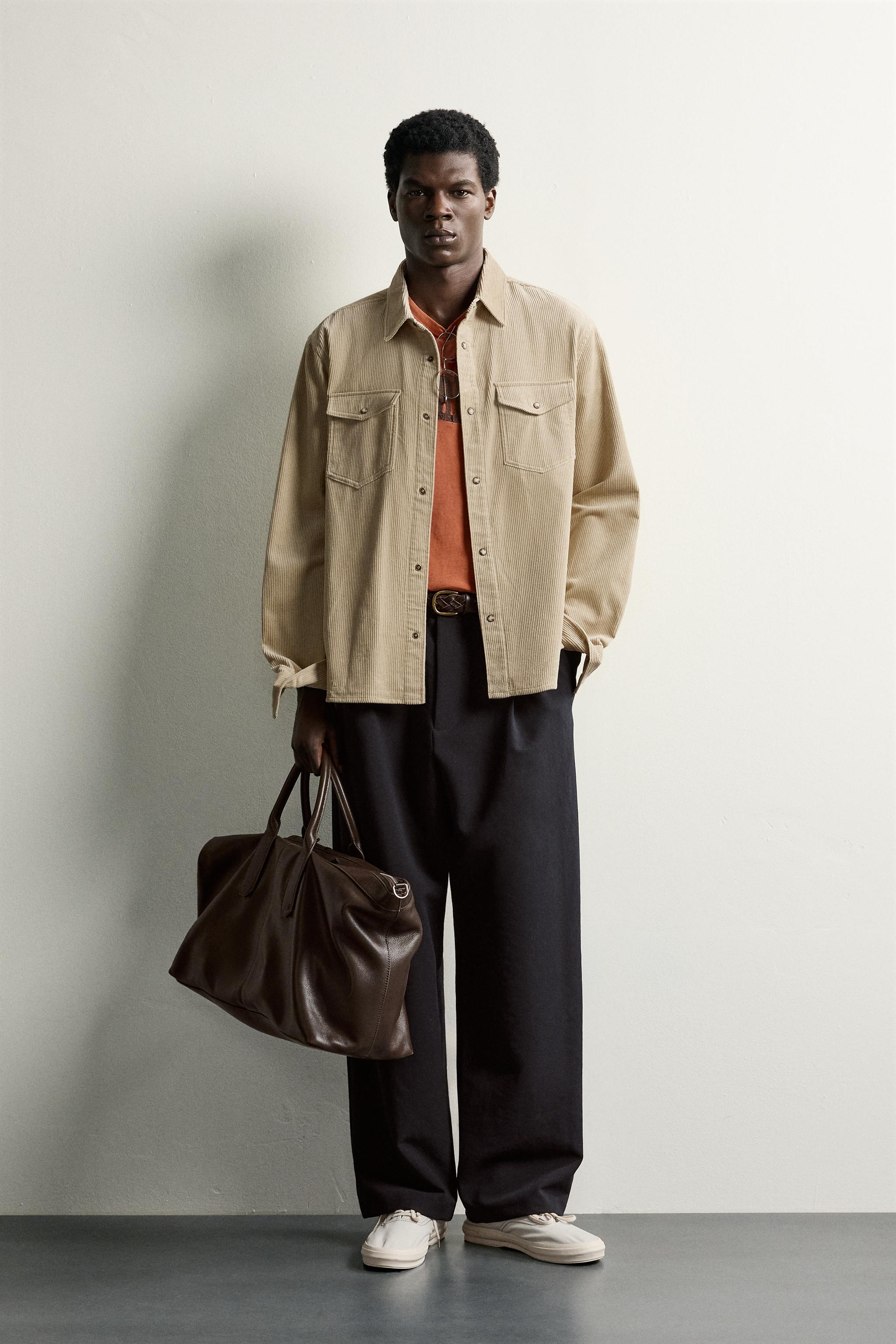 Zara FİTİLLİ KADİFE RELAXED FIT İNCE CEKET