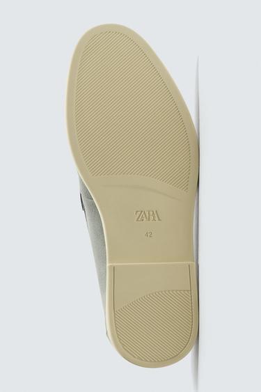 CASUAL LEATHER LOAFERS - Sky Blue by Zara - Image 6